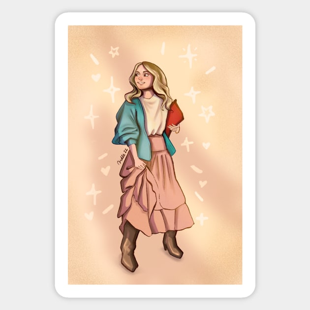 Winter girl Sticker by didlestown